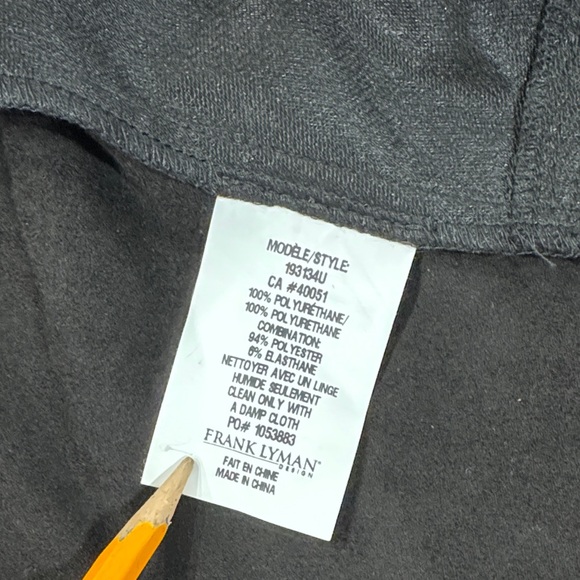 Frank Lyman Black Leatherette Jacket - Picture 8 of 12